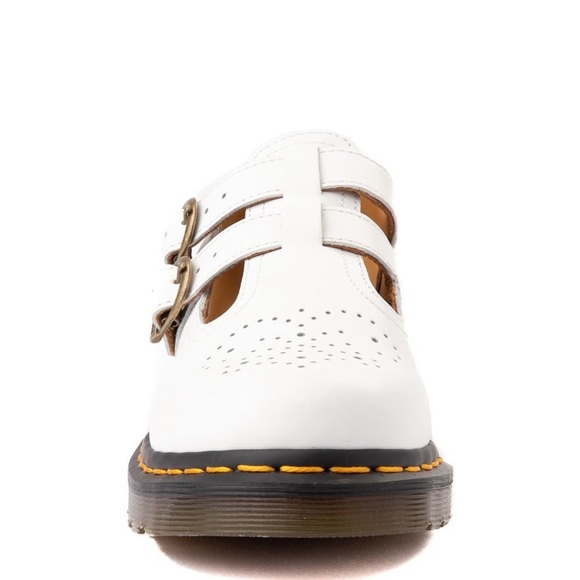 Dr Martens 8065 Women's White Mary Jane Smooth Leather Shoes - Picture 5 of 7